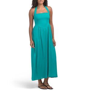 WHITE CLOSET Teal Halter Maxi Dress